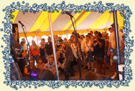 One of the tents at the Roots, Rock, & Deep Blues Festival